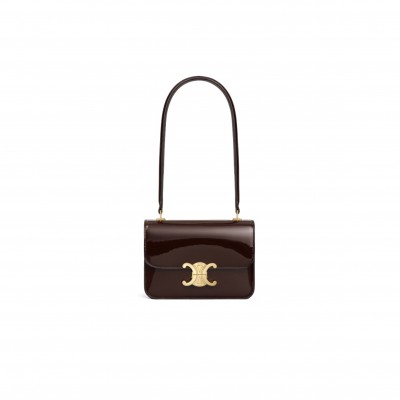 CELINE TEEN GARANCE BAG IN BICOLOUR PATENT CALFSKIN 118053FYE (18.5*13.5*7cm)